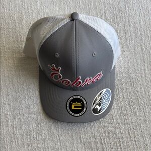 Cobra Gray and White Mesh Cap